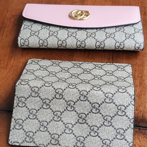 Fashion Gucci Pink and Gray Women's Wallet - Picture 2 of 15